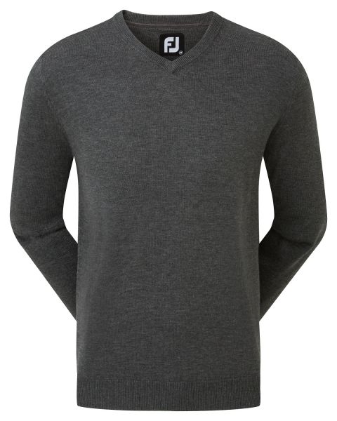 Footjoy Wool Blend V-Neck Pullover Herren dunkelgrau