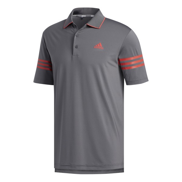 adidas Ultimate Blocked Polo Herren grau/rot