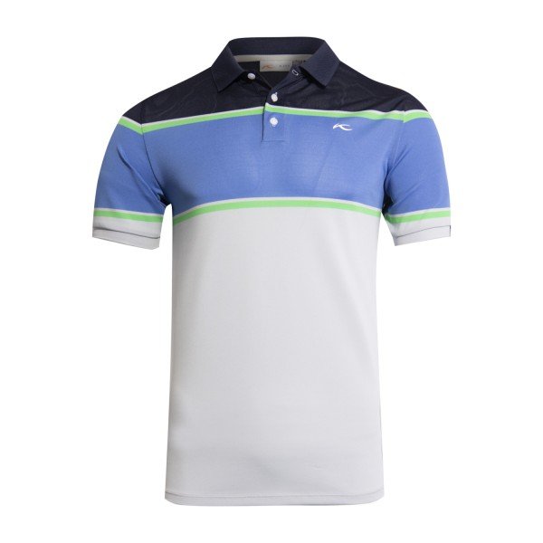 Kjus Luan CB S/S Polo Herren silber/blau