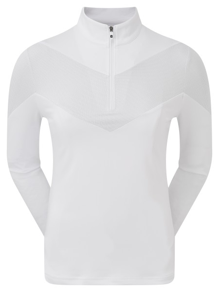 Footjoy Engineered Jersey Half Zip Pullover Damen weiß
