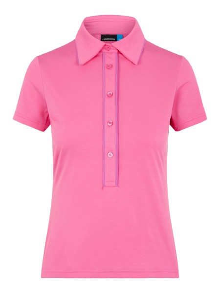 J. Lindeberg Flor-Ultra Light Jersey short sleeve Polo Damen pink 