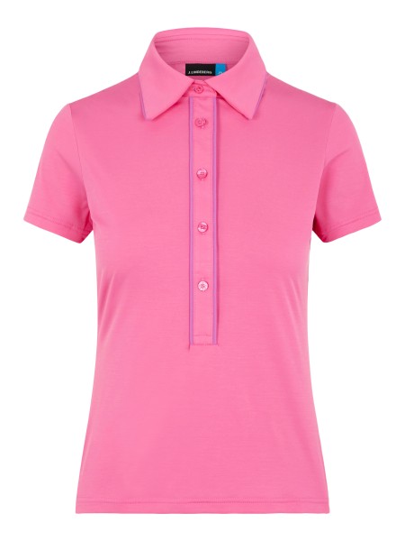 J. Lindeberg Flor-Ultra Light Jersey short sleeve Polo Damen pink
