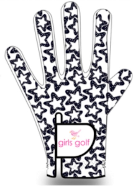 Girls Golf Birdie Handschuh Damen weiß/schwarz