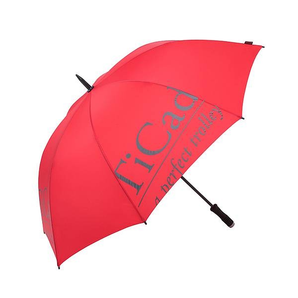 TiCad Regenschirm mit TiCad-Logo rot