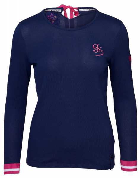 Girls Golf bow in my neck Pullover Damen navy