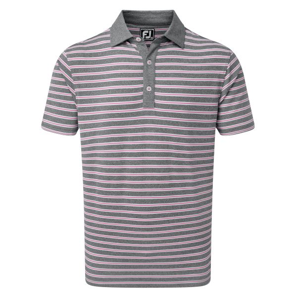 Footjoy Heather Lisle with Stripes Polo Herren navy/weiß/lila