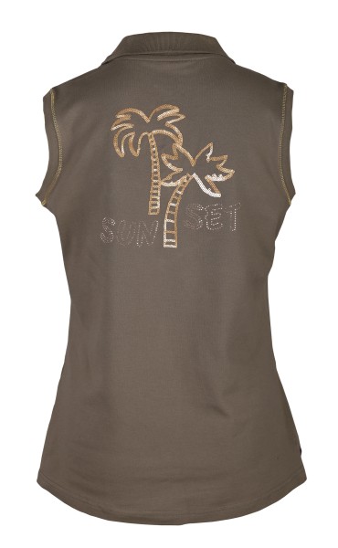 Girls Golf Golden Palm sleeveless Polo Damen grün