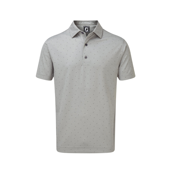 Footjoy Smooth Pique with FJ Print Polo Herren grau