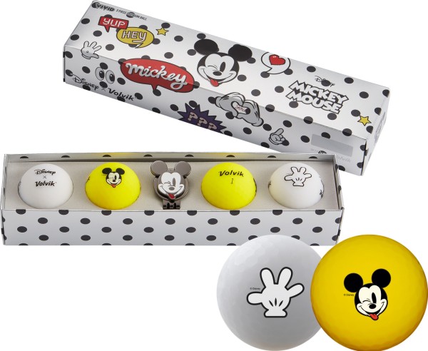 Palline Volvik Disney Collection 4 pezzi + marcatore di palline