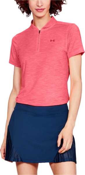 Under Armour Threadborne Mock Polo Damen pink