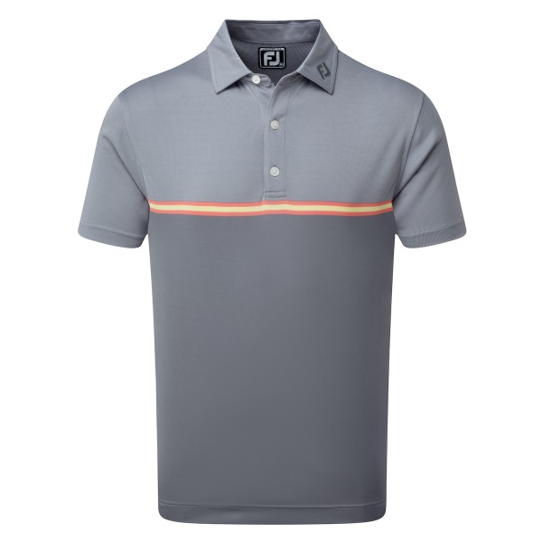 Footjoy Jacquard Top Colour Block Polo Herren grau