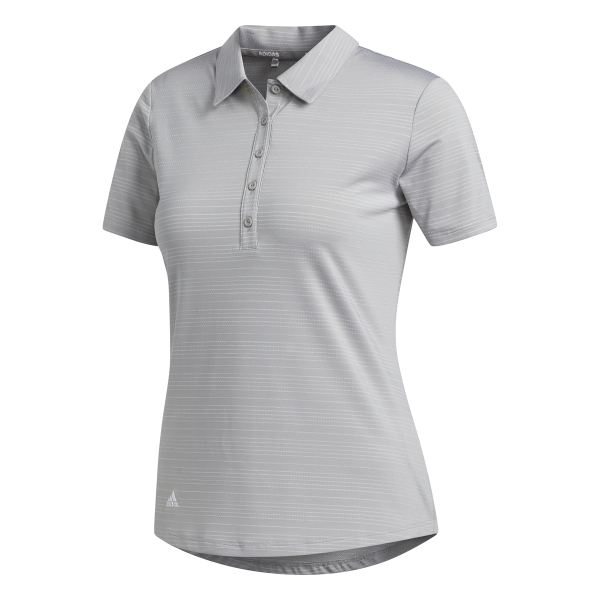 adidas Microdot Shorts Sleeve Polo Damen grau