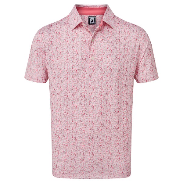 Footjoy Lisle Daisy Print Polo Herren