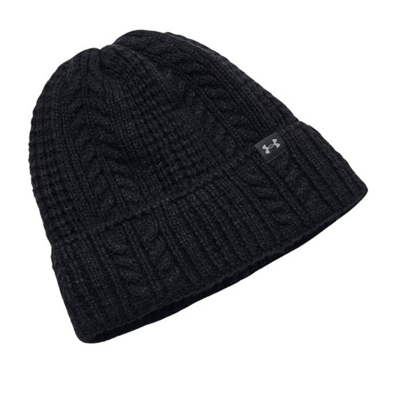 Under Armour Halftime Cable Knit Beanie Damen schwarz schwarz