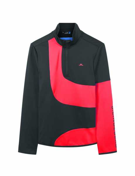 J. Lindeberg Perry Tech Mid Layer Herren schwarz/rot