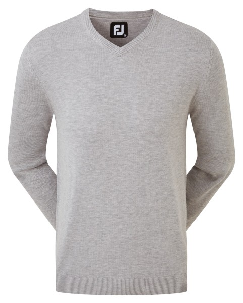 Footjoy Wool Blend V-Neck Pullover Herren hellgrau