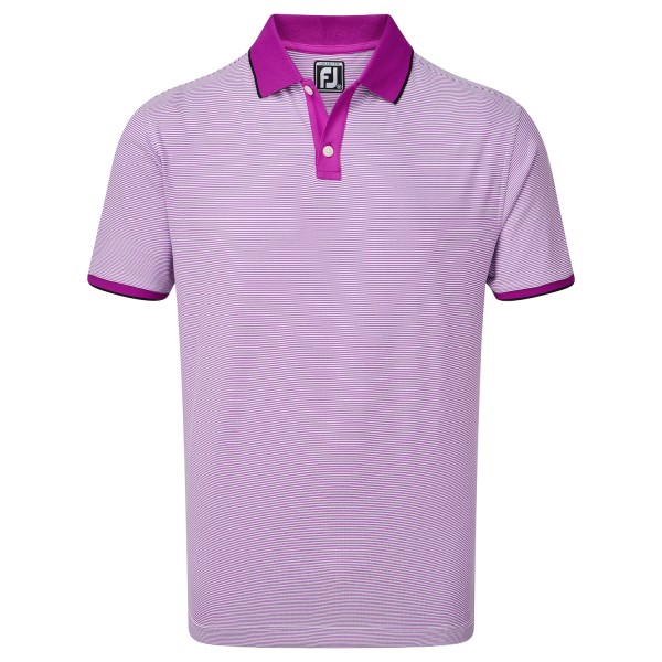 Footjoy Pique Ministripe Polo Herren mulberry