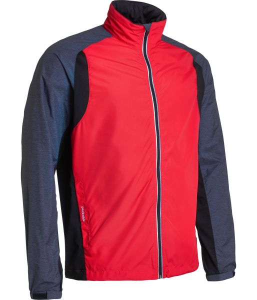 Abacus Formby Stretch Windjacke Herren schwarz/rot