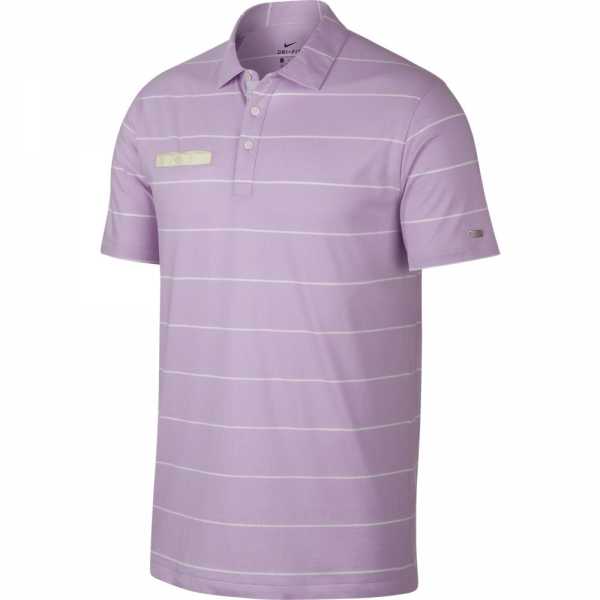 Nike Dry-Fit Polo Herren lila/weiß/gestreift