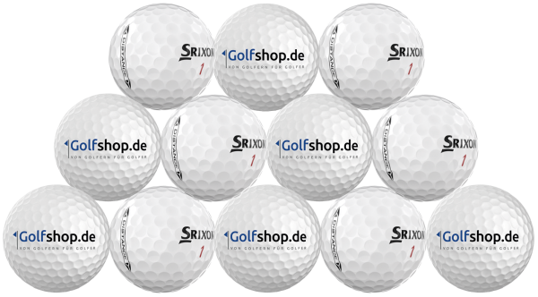 Srixon Distance Golfbälle mit Golfshop.de Logo 12er Netzpack