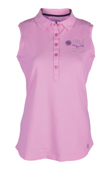 Girls Golf Clubhouse sleeveless Polo Damen rose