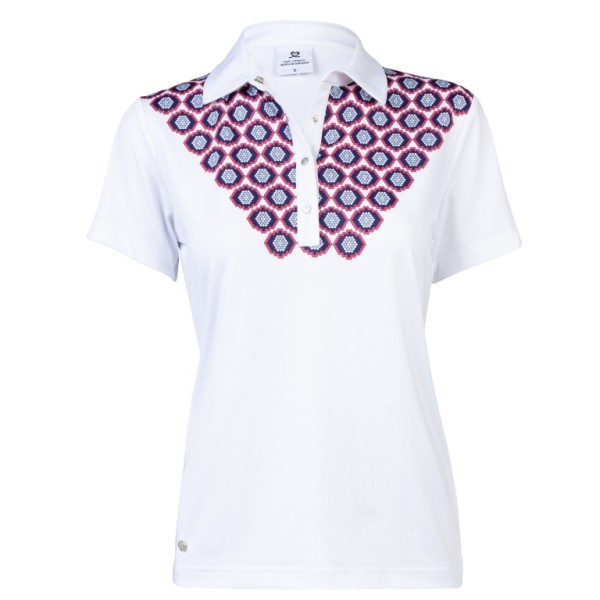 Dailysports Moa Shortsleeve Polo Damen weiß/navy/rot