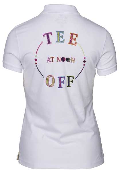 Girls Golf Tee Off Polo Damen weiß