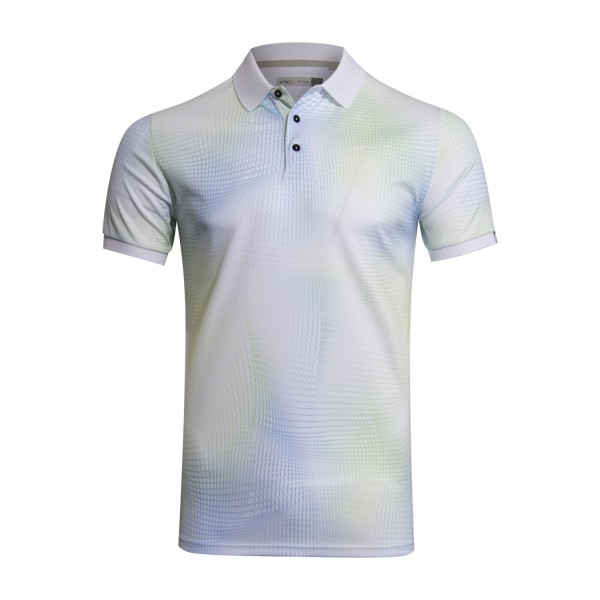 Kjus Spot Printed S/S Polo Herren weiß/gelb