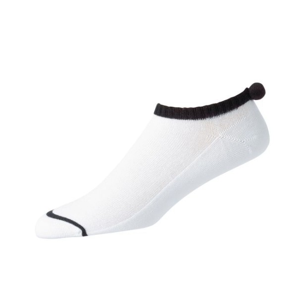 Footjoy Damen ProDry Lightweight Pom-Pom Socken weiß-schwarz