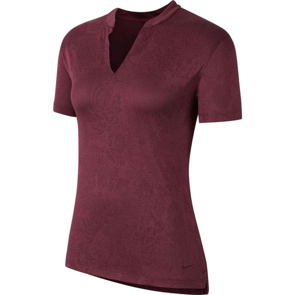 Nike Breathe Damen Polo Beere
