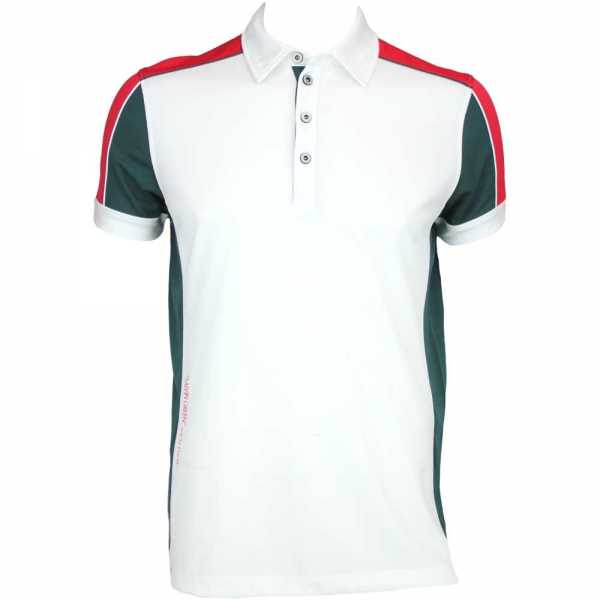 Galvin Green Manning Herrenpolo - weiß/grün/rot
