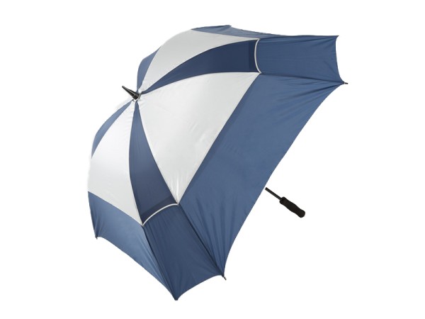 JuCad Windproof Regenschirm blau/silber