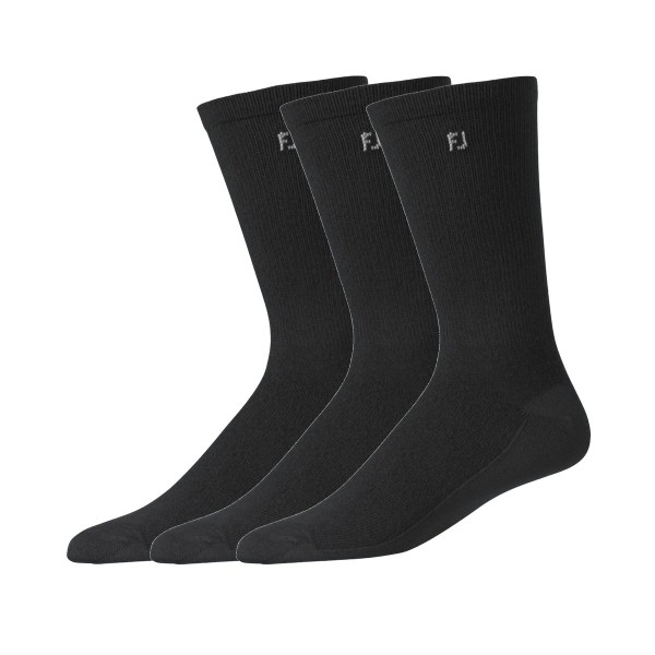 Footjoy ComfortSof Crew 3er Pack Herren schwarz 