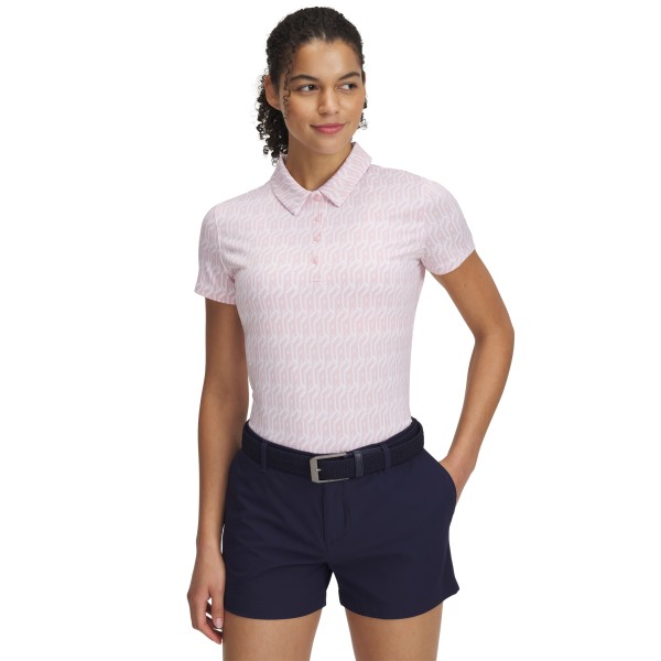 Under Armour UA Playoff 3.0 Printed Polo Damen L silber/grün