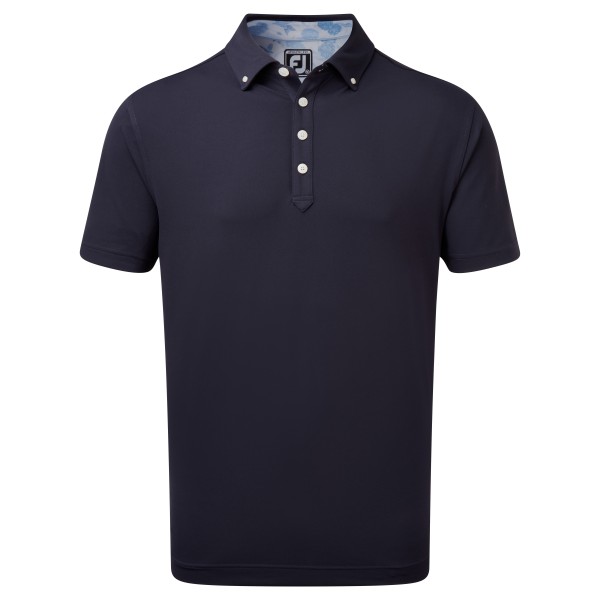 Footjoy Stretch Pique Floral Polo Herren navy