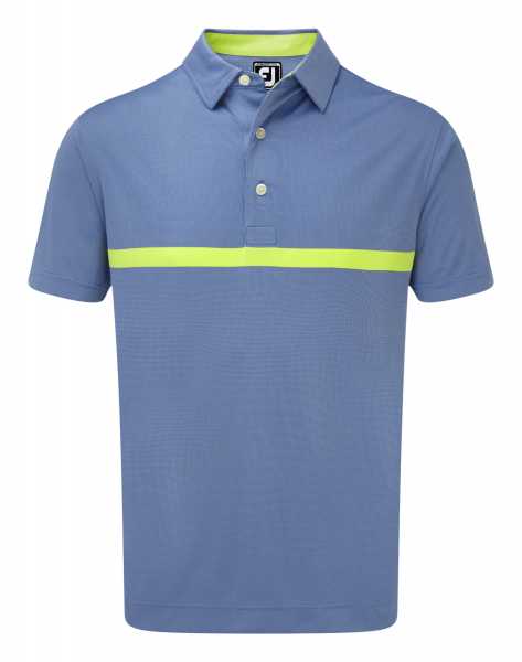 Footjoy Engineered Nailhead Jacquard Polo Herren blau/gelb