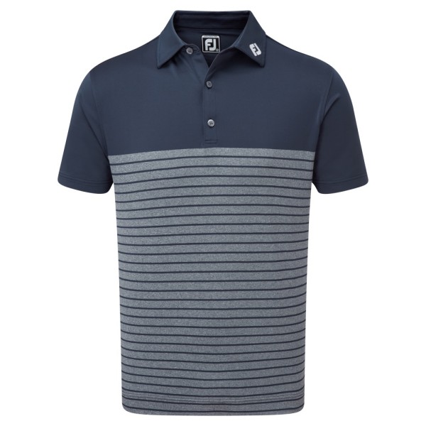 Footjoy Engineered Heather Striped Lisle Polo Herren