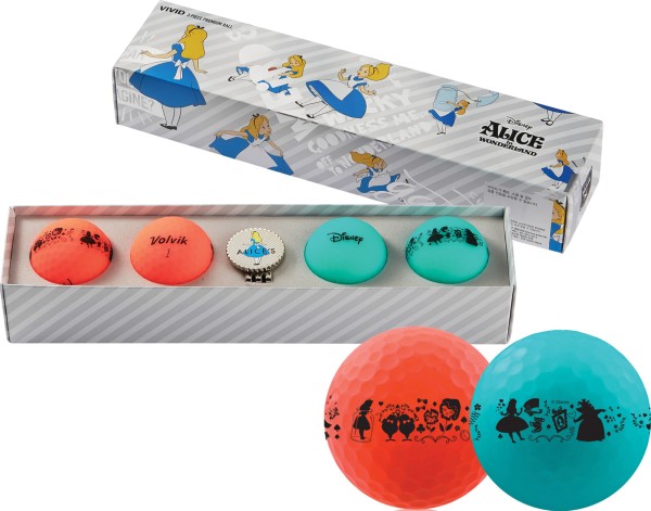 Volvik Vivid Marvel Collectie ballen 4 stuks + bal marker