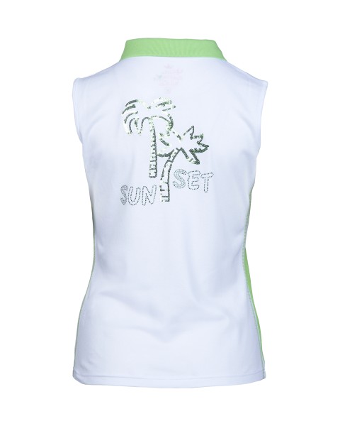 Girls Golf grün Sunset Polo Damen ärmellos
