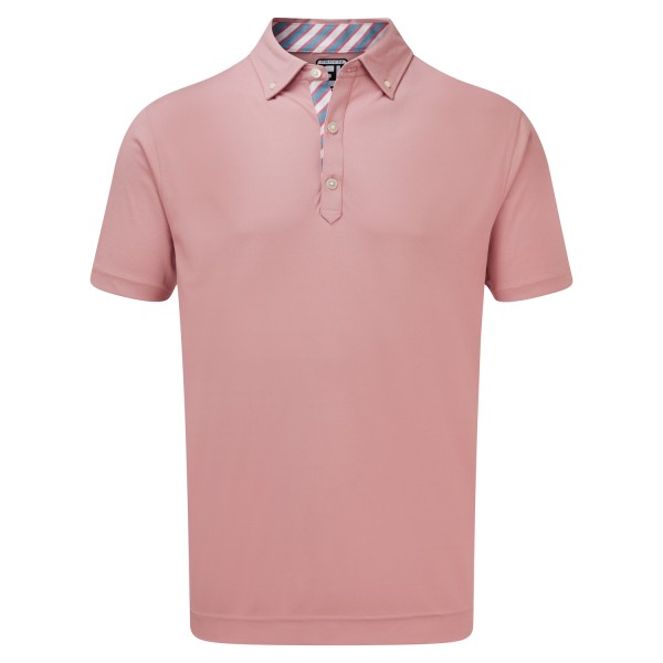 Footjoy Birdseye Stripe Polo Herren rot