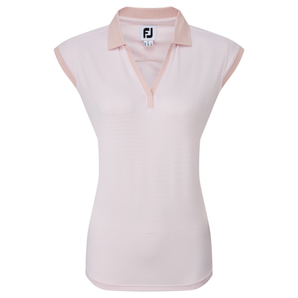 Footjoy EoE Striped Lisle Polo Damen lachs