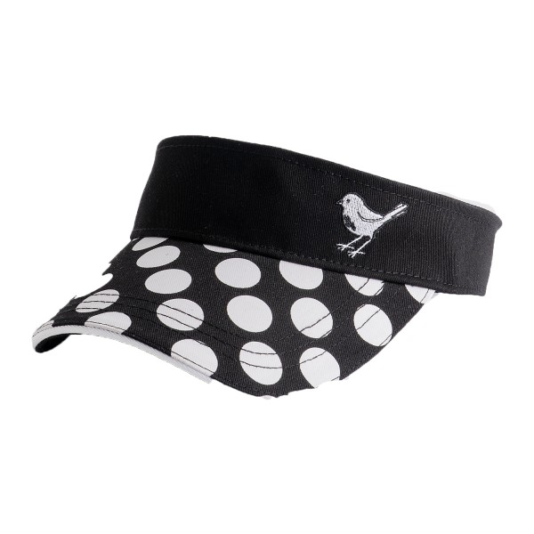 Girls Golf Dot Visor Damen schwarz/weiß