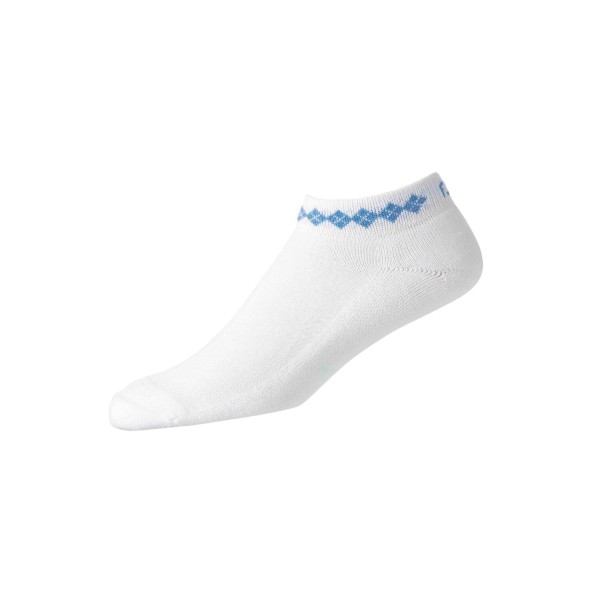 Footjoy ProDry Lightweight Argyle Sportlet Socken Damen weiß/blau