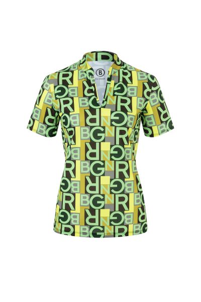 Bogner PEARL Polo Damen gelb gemustert