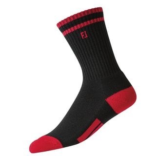 Footjoy ProDry Crew Socken Junior schwarz-rot