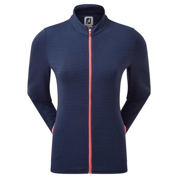 Footjoy Full-Zip Ltwt Jersey Tonal Stripe Sweater Ladies