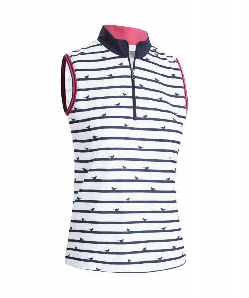 Callaway Birdie Stripe Sleeveless Polo Damen