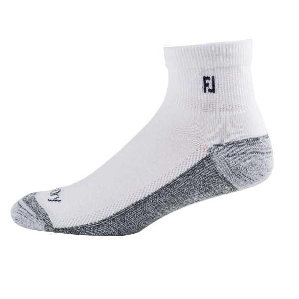 Footjoy ProDry Lightweight Quarter (10cm) Socken Herren weiß/grau