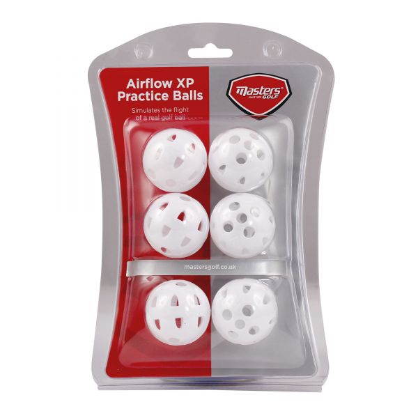 MASTERS Airflow Übungsbälle weiß - 6 Stück