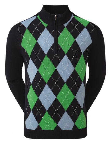 Footjoy Woolblind Lined 1/2-Zip Pullover Herren navy/grün